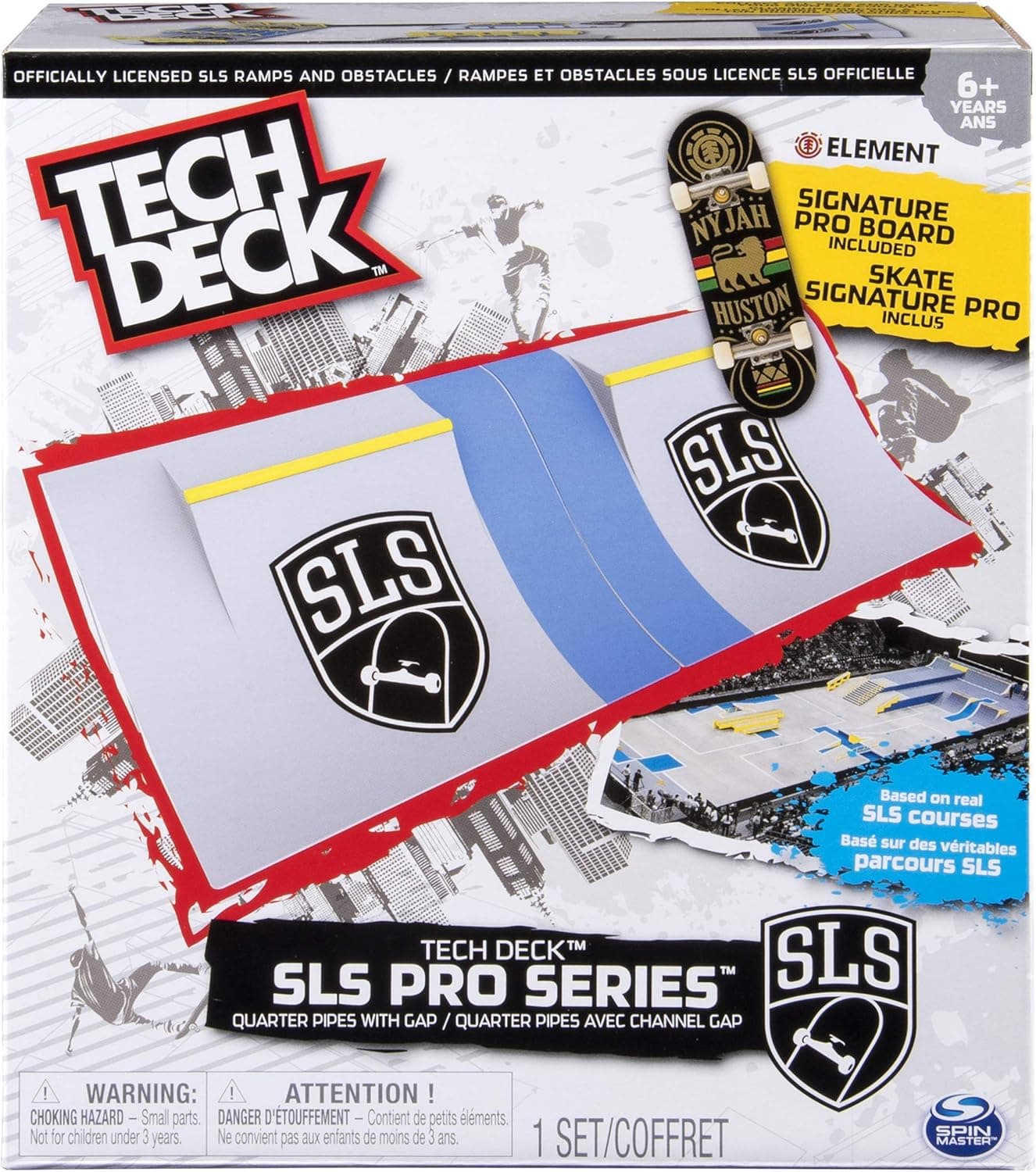 TECH DECK - SLS Pro Series Skate Park – Quarter Pipes with Gap and Signature Pro Board