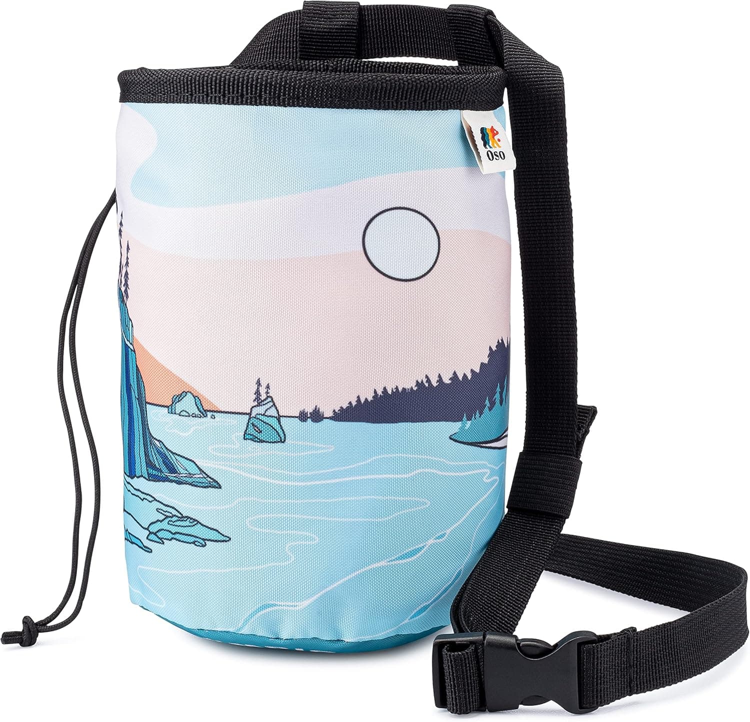 OSO Supply Co - Climbing Chalk Bag for Adults and Kids, Drawstring Closure, Adjustable Waist Belt, Perfect Equipment for Indoor/Outdoor Training, Rock Climbing, Bouldering, or Weightlifting