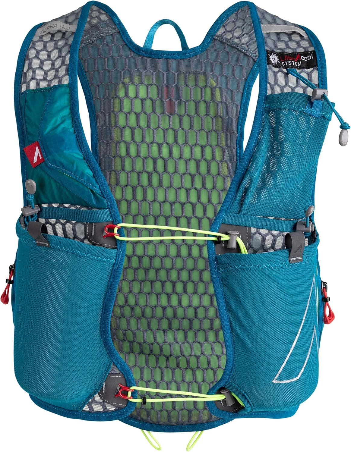 Ultraspire Alpha 4.0 Unisex Hydration Pack - 6 Liter Running Vest w/Fluid Capacity 2L Reservoir, 2 x 550 mL UltraFlask, and 2 x 500 mL Softflasks (Sold Separately)