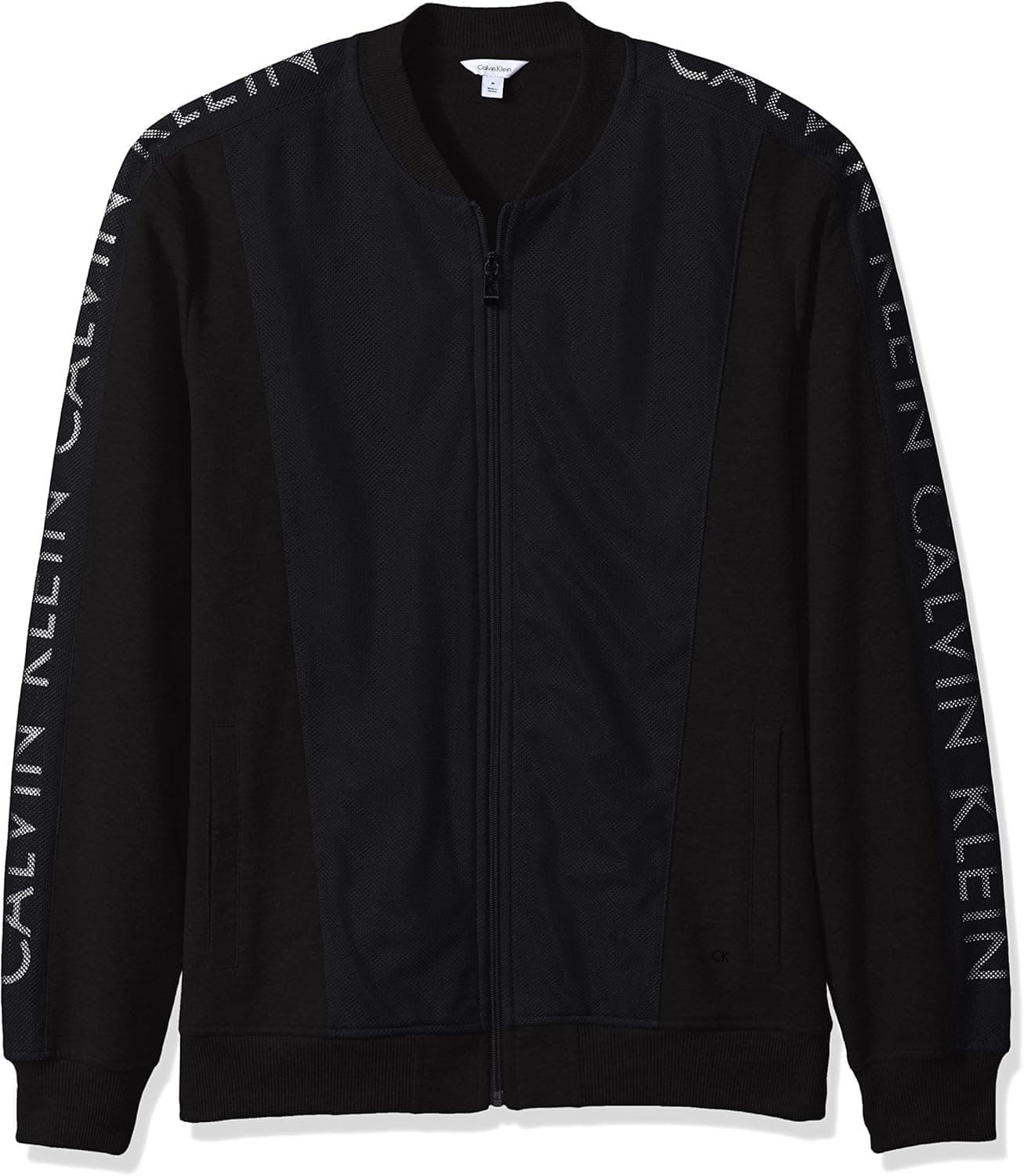 Calvin Klein Long Sleeve Mesh Baseball Logo Full-Zip Jacket