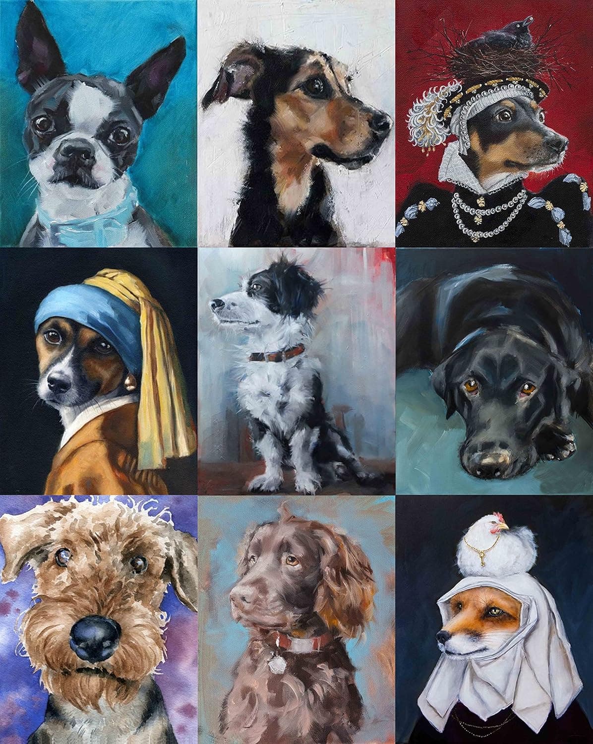 100 Pieces Jigsaw Puzzle for Kids Age 4-8 8-10 Dogs Paintings Kids Puzzles Ages 6-8 Educational Puzzle Development Toys for Toddler Children Gift for Boys and Girls (15 x 10 inch)