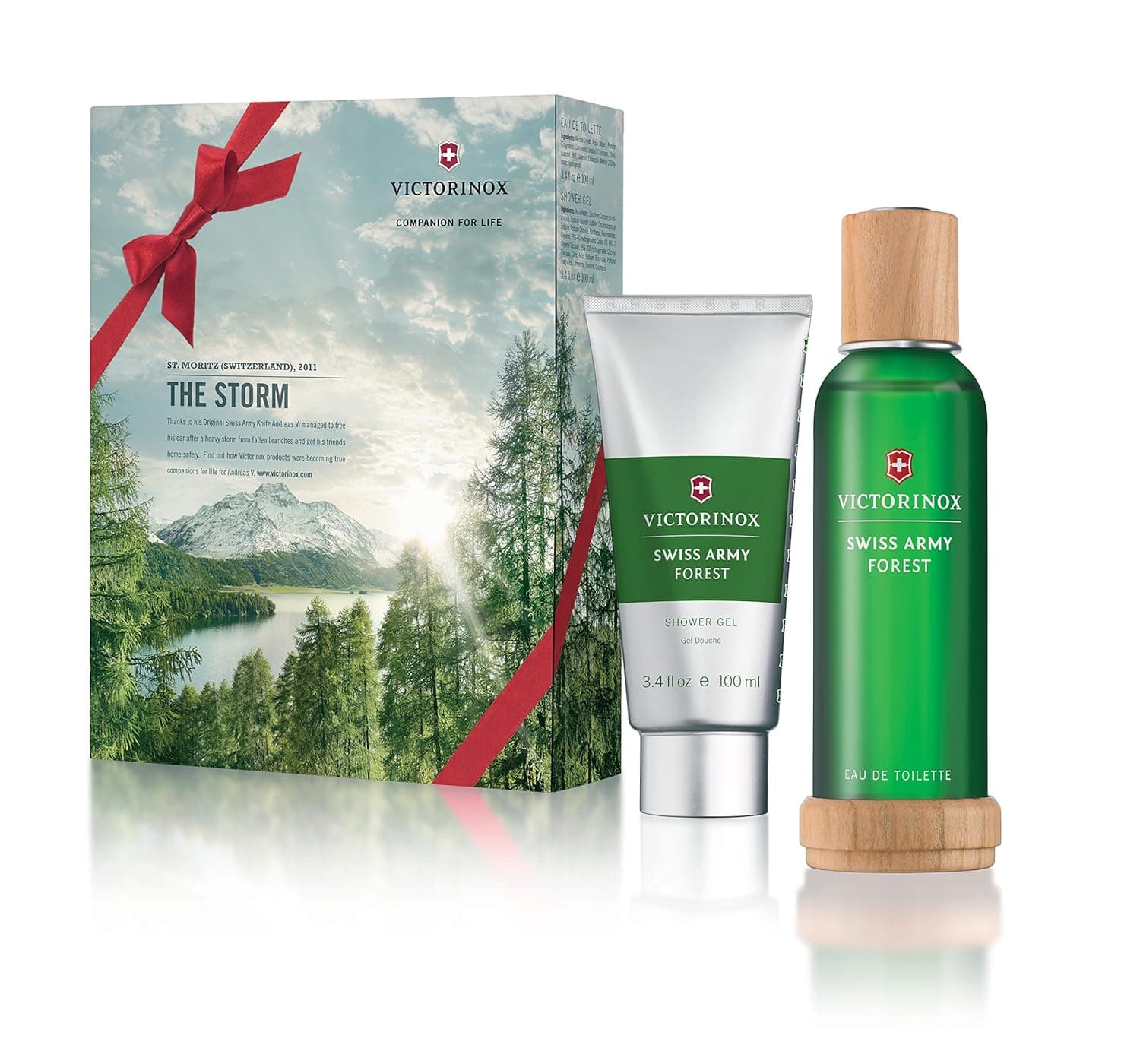 Victorinox Swiss Army Forest Eau de Toilette 3.4 Ounce Gift Set with Shower Gel