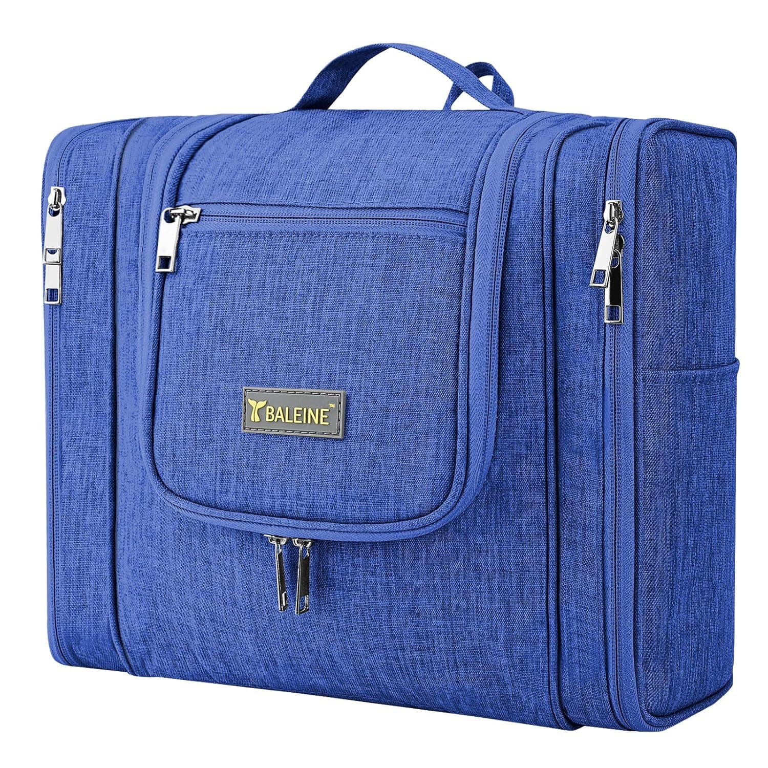 BALEINE Toiletry Bag for Women and Men, Water-Resistance Cosmetic Bags Makeup Organizer for Toiletries with Hanging Hook (Extra Large, Blue)