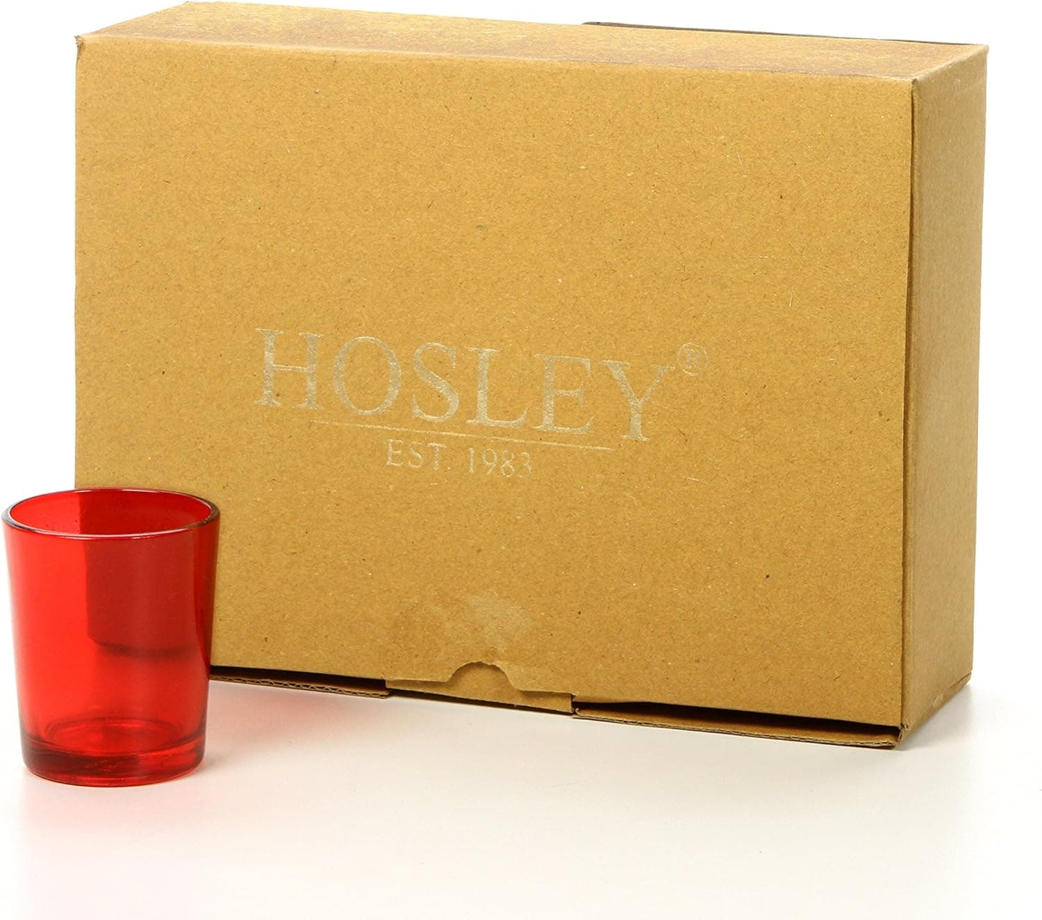Hosley Set of 12 Red Glass Votive, Tea Light Holders. Ideal for Parties, Weddings, Spa, Events, Votive Candle Gardens, Everyday Uses O3