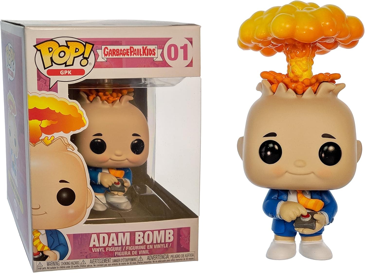Funko Adam Bomb: Garbage Pail Kids x POP! GPK Vinyl Figure & 1 POP! Compatible PET Plastic Graphical Protector Bundle [#001 / 26003 - B]