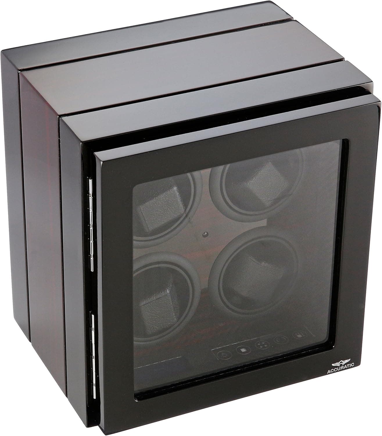 Accuratic ACC-W4ECRC Remote Control and Japanese Mabuhci Motors Wood Watch Winder