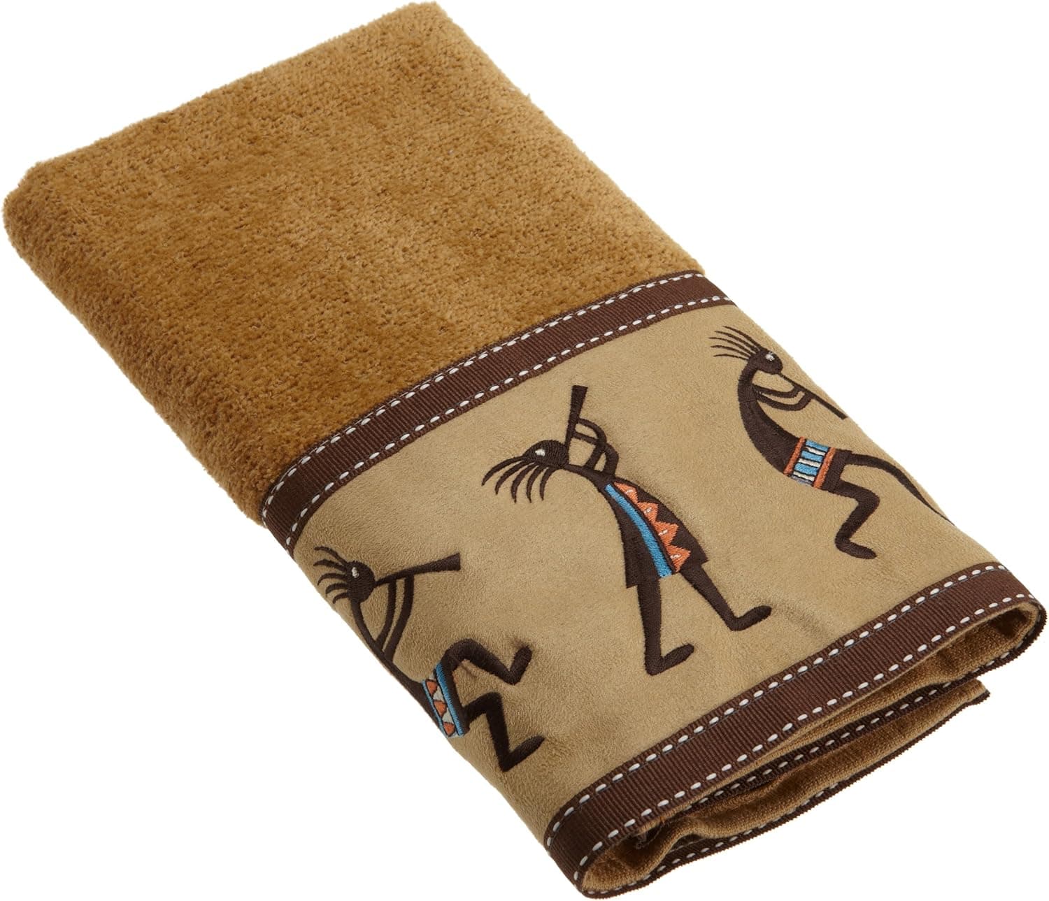 Avanti Linens 17732NUT Kokopelli Hand Towel, Nutmeg
