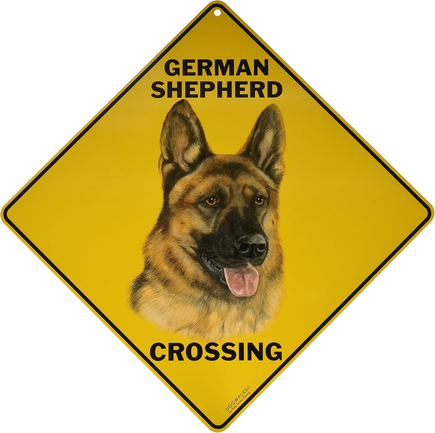Crossings German Shepherd 12" X 12" Aluminum Sign