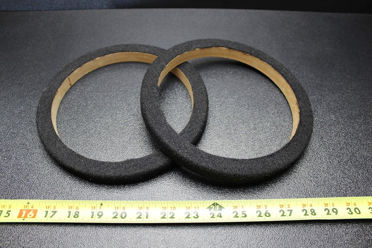 2 MDF Speaker Ring Spacer 8 INCH Carpet Wood 3/4 Fiberglass ENCLOSE RING-08CBK