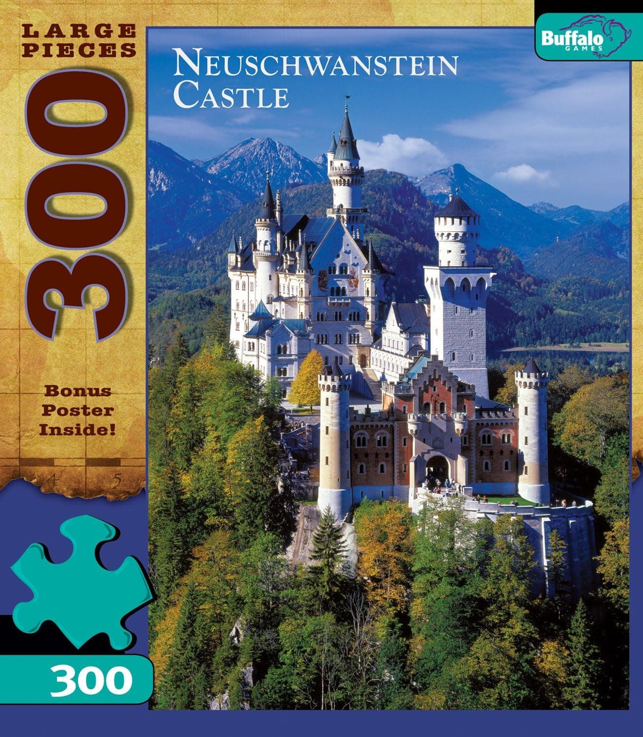 Buffalo Games Large Piece Travel, Neuschwanstein Castle - 300pc Jigsaw Puzzle