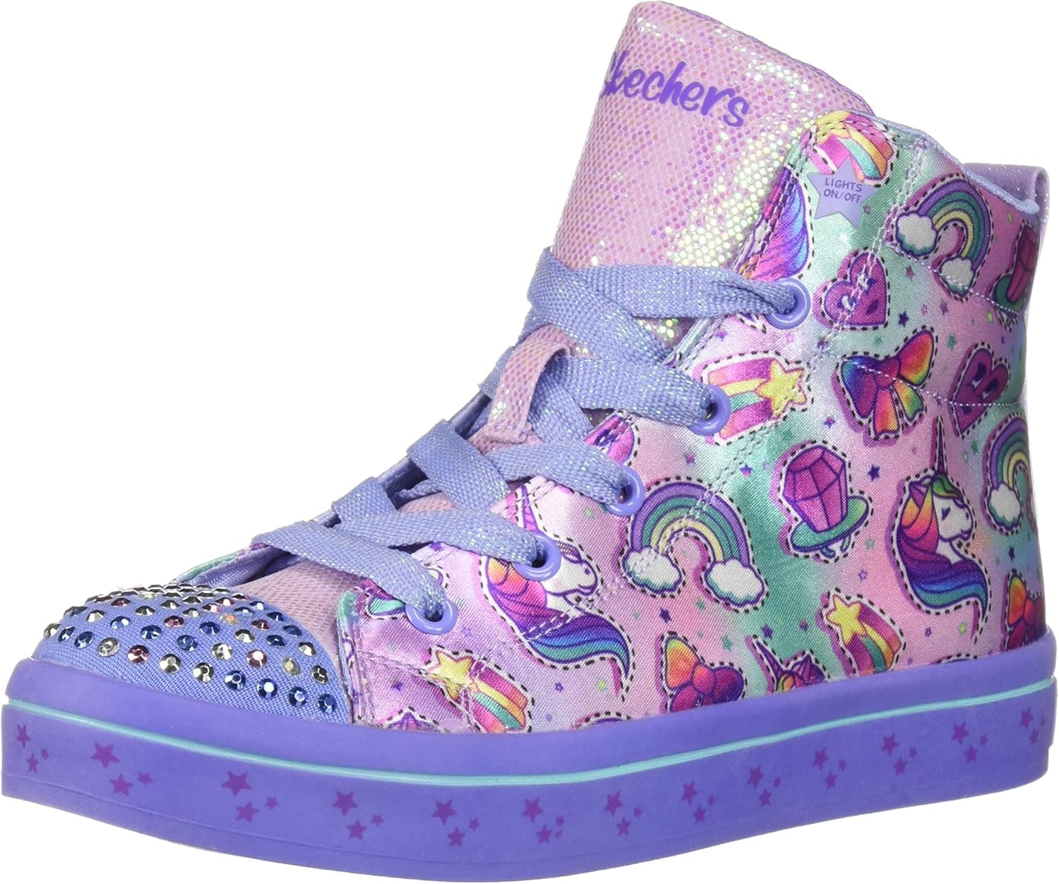 Skechers Unisex-Child TWI-Lites-Princess Party Sneaker