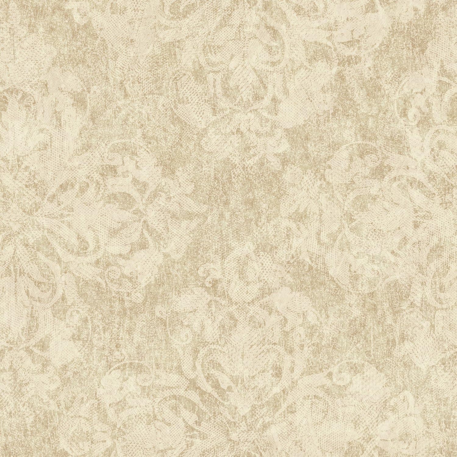 Chesapeake VIR98242 Leia Beach Lace Damask Wallpaper, Gold