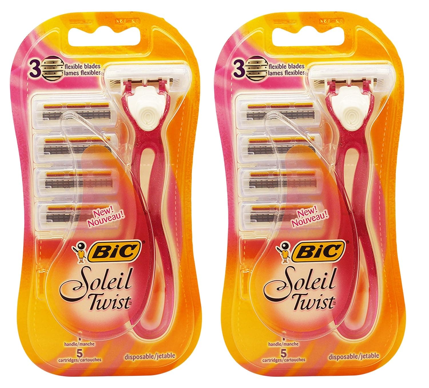 BIC Soleil Twist Women's Disposable Razor, Pack of 2