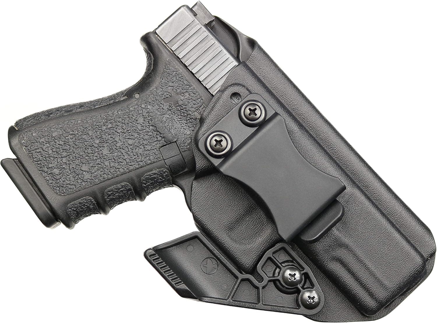 BrotherCraft Kydex Claw Holster for Glock 19/19x/23/32/45 gen 3/4/5- IWB/AIWB with Removable RCS Claw Concealment Wing, Adjustable Cant and Ride Height- Made in The USA