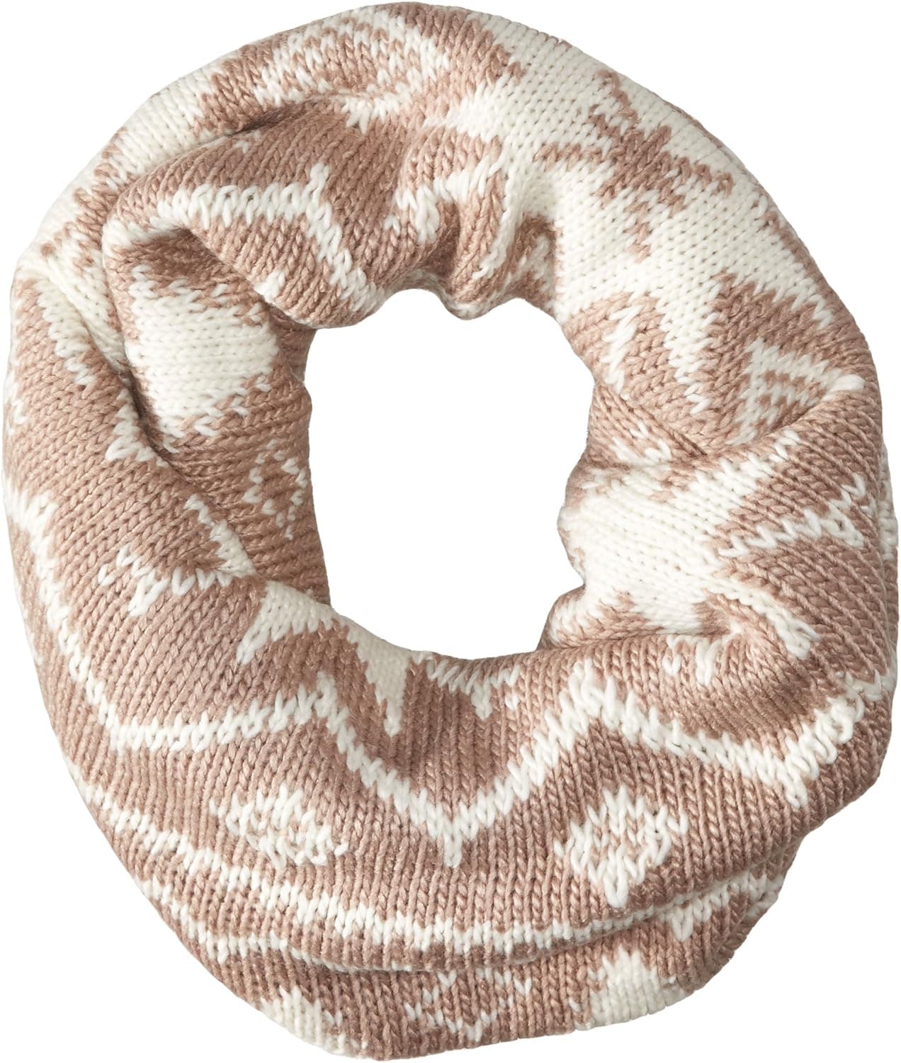 MUK LUKS Women's Snowflake Nordic Funnel Scarf