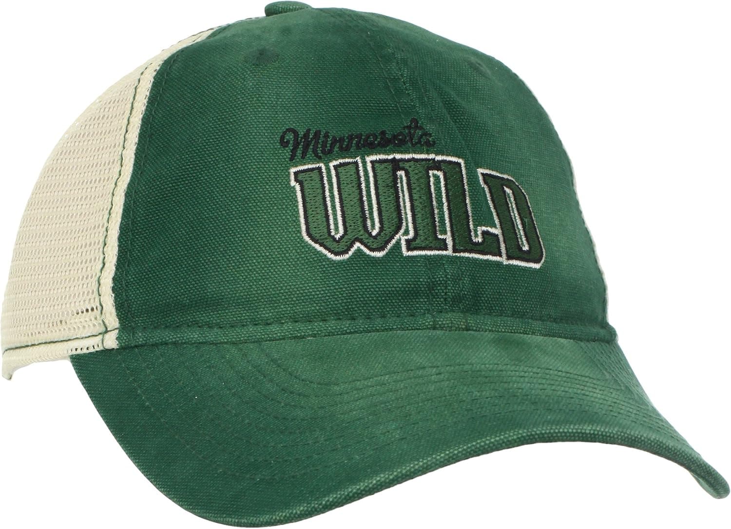 NHL Minnesota Wild Women's Slouch Mesh Snapback Adjustable Hat, One Size