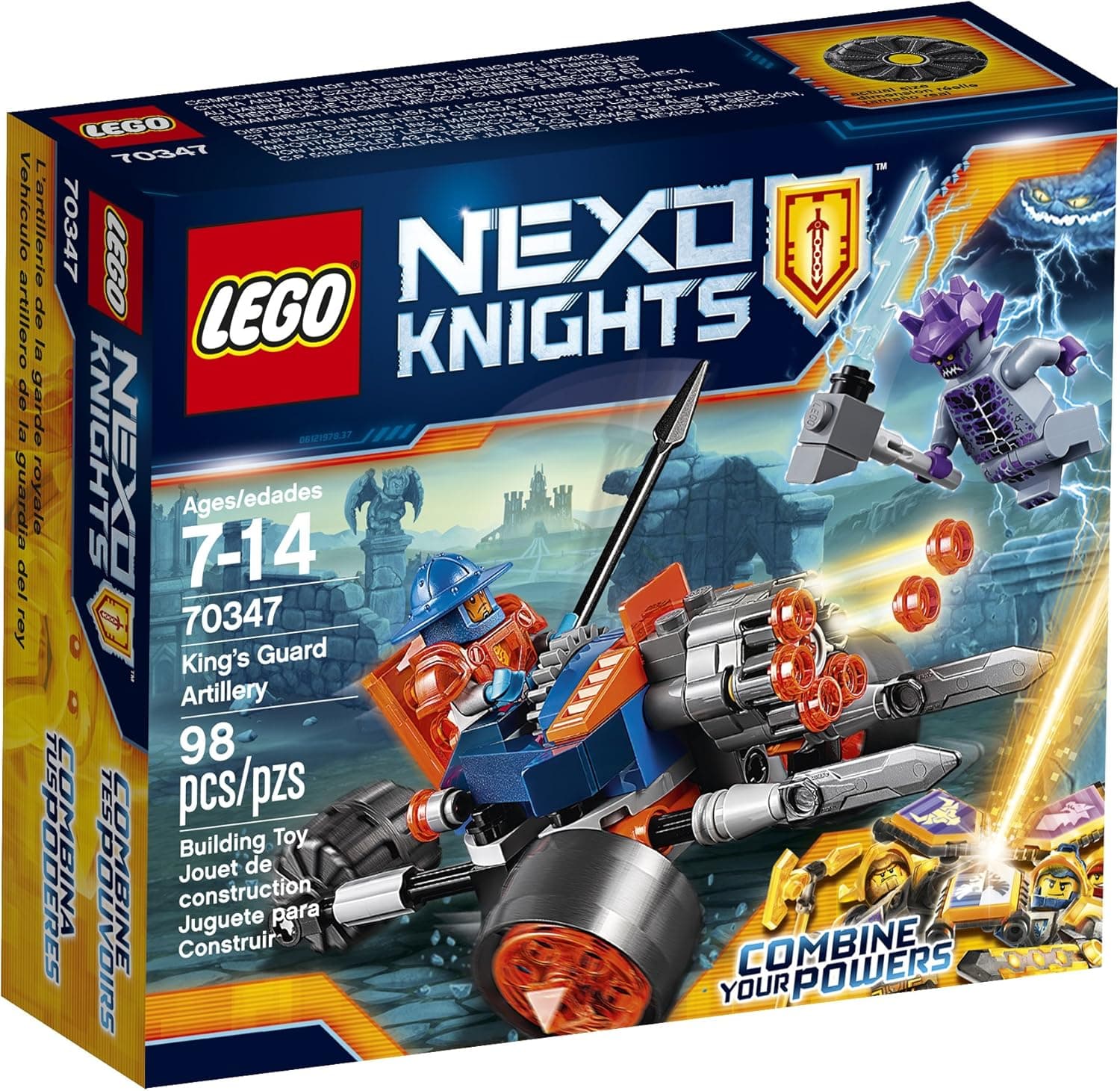LEGO Nexo Knights King's Guard Artillery 70347 Building Kit (98 Piece)