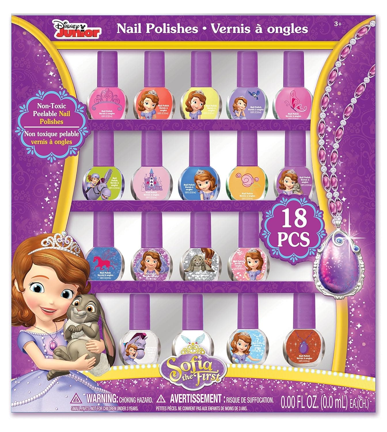 Sofia the First Nail Polish Box, 18 Count