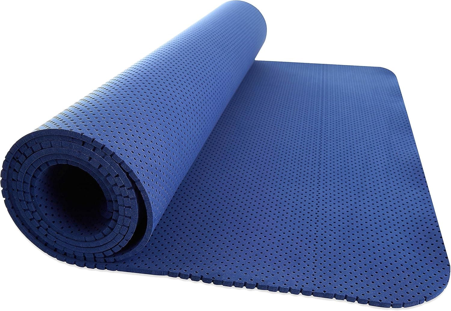 Yoga Fitness Mat, Fit Yoga Mat with Strap 1/6 inch TPE High Density Mats, Non Slip 1.1 Pounds Extra Lightweight