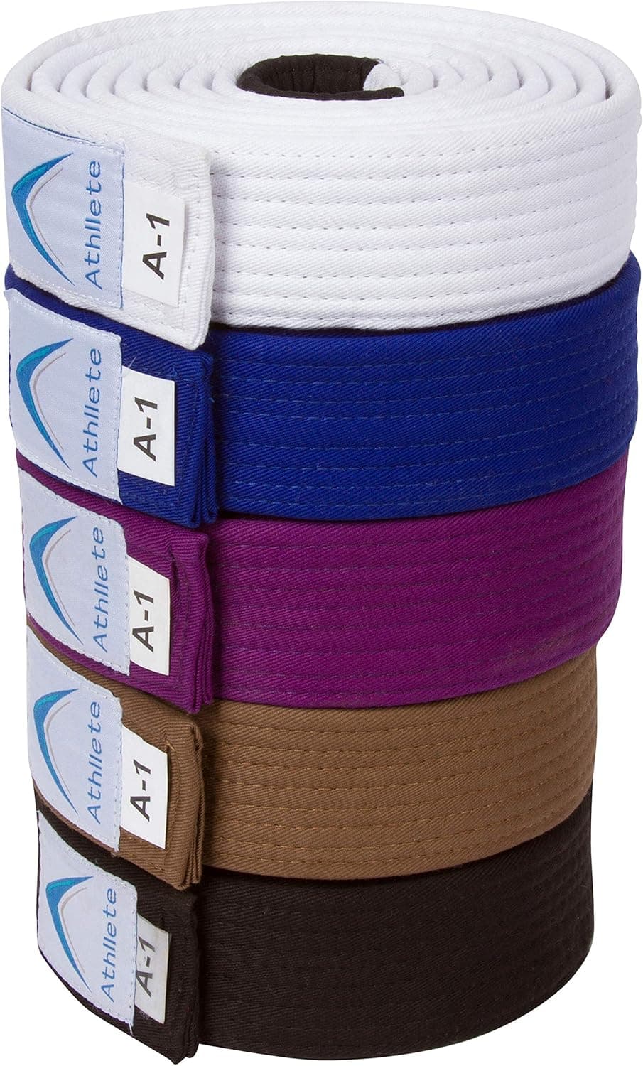 Athllete Jiu Jitsu Belt Suitable for Jiu Jitsu GI/BJJ GI/Jiujitsu GI/Kimono Jiu Jitsu/Brazilian Jiu Jitsu GI with Preshrunk Fabric
