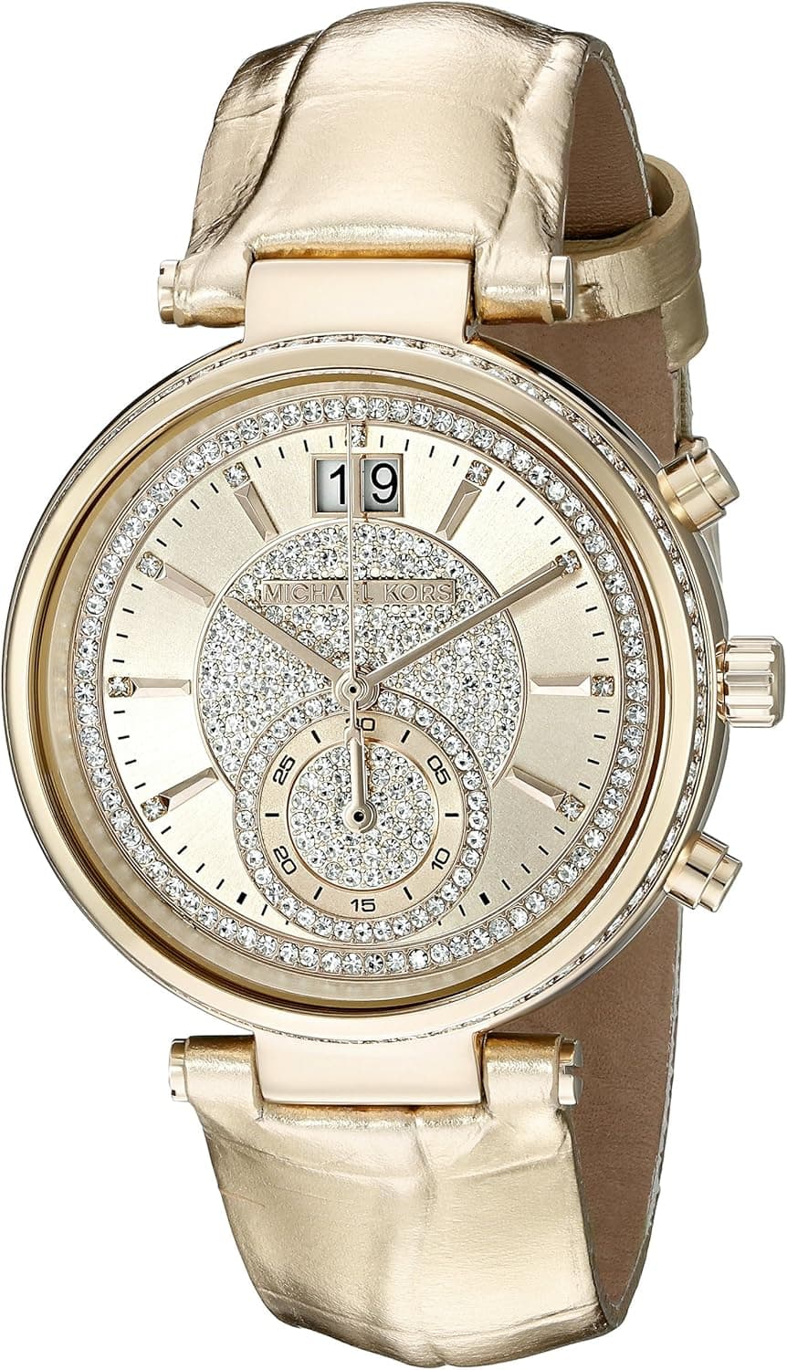 Michael Kors Women's Sawyer Gold-Tone Watch MK2444