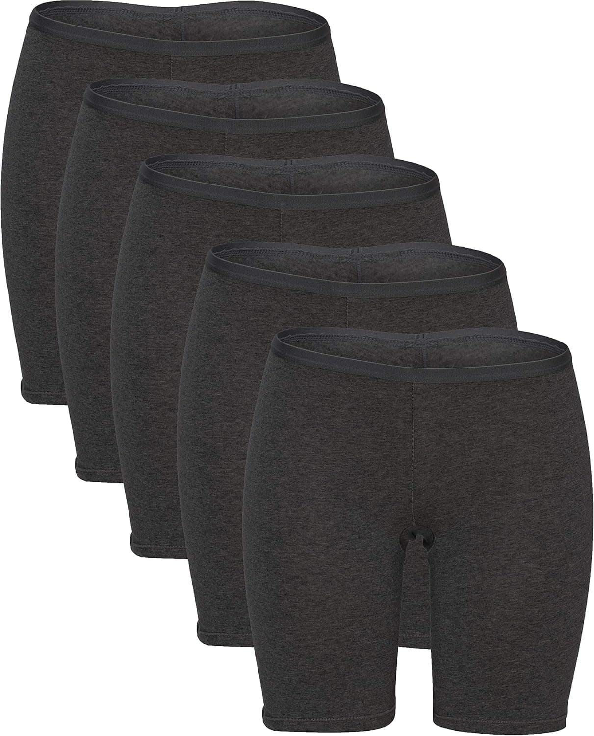 B2BODY Women's Regular & Plus Size Stretch Cotton Long Leg 6.5" Boyshort Briefs