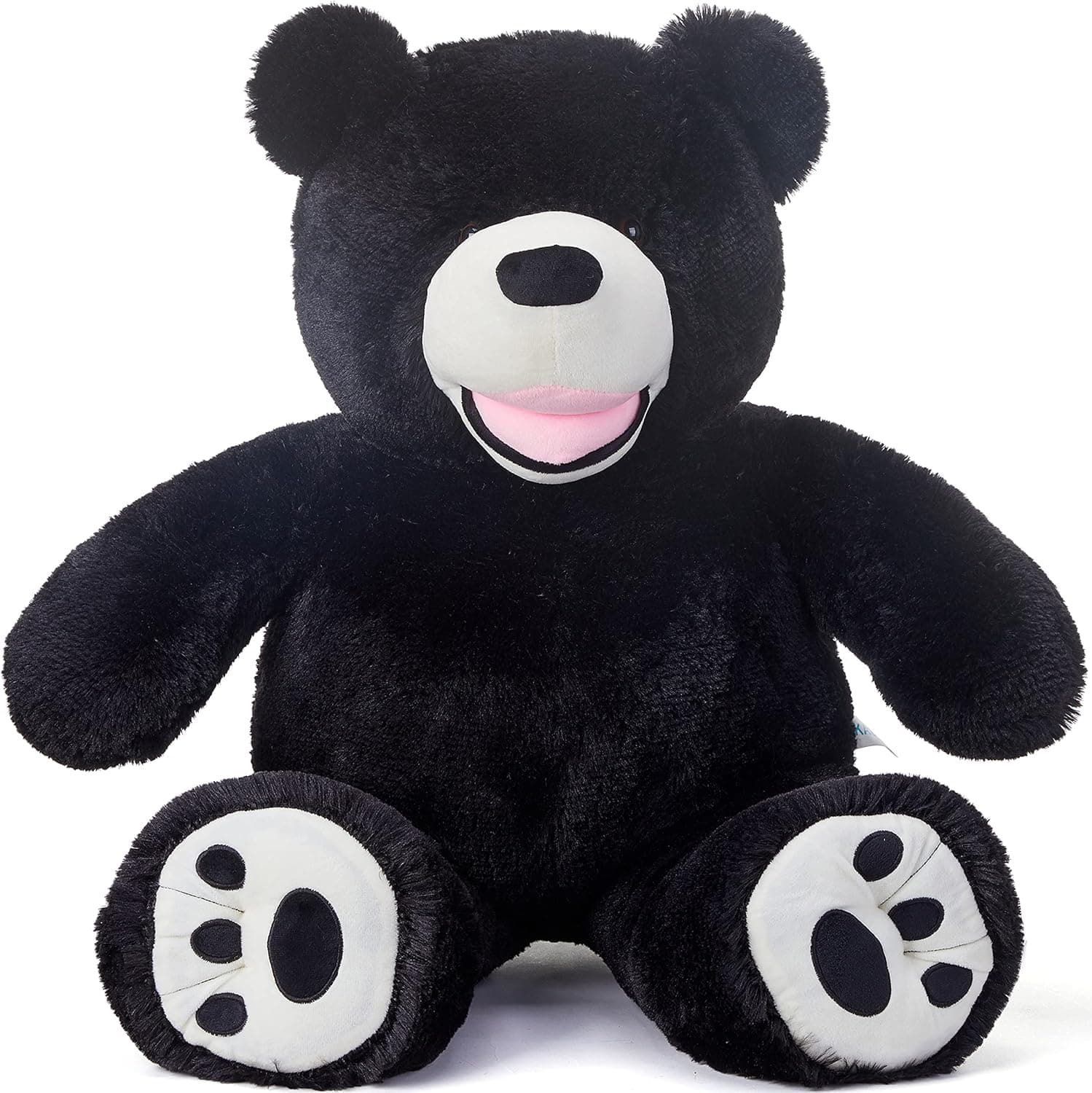 IKASA Giant Teddy Bear Stuffed Animal Plush Toy,Large Bear Cute Jumbo Soft Toys,Huge Big Size Fluffy Plushy Fat Oversized Plushie,Gifts for Kids Girls Boys Girlfriend Children (Black, 39 inches)