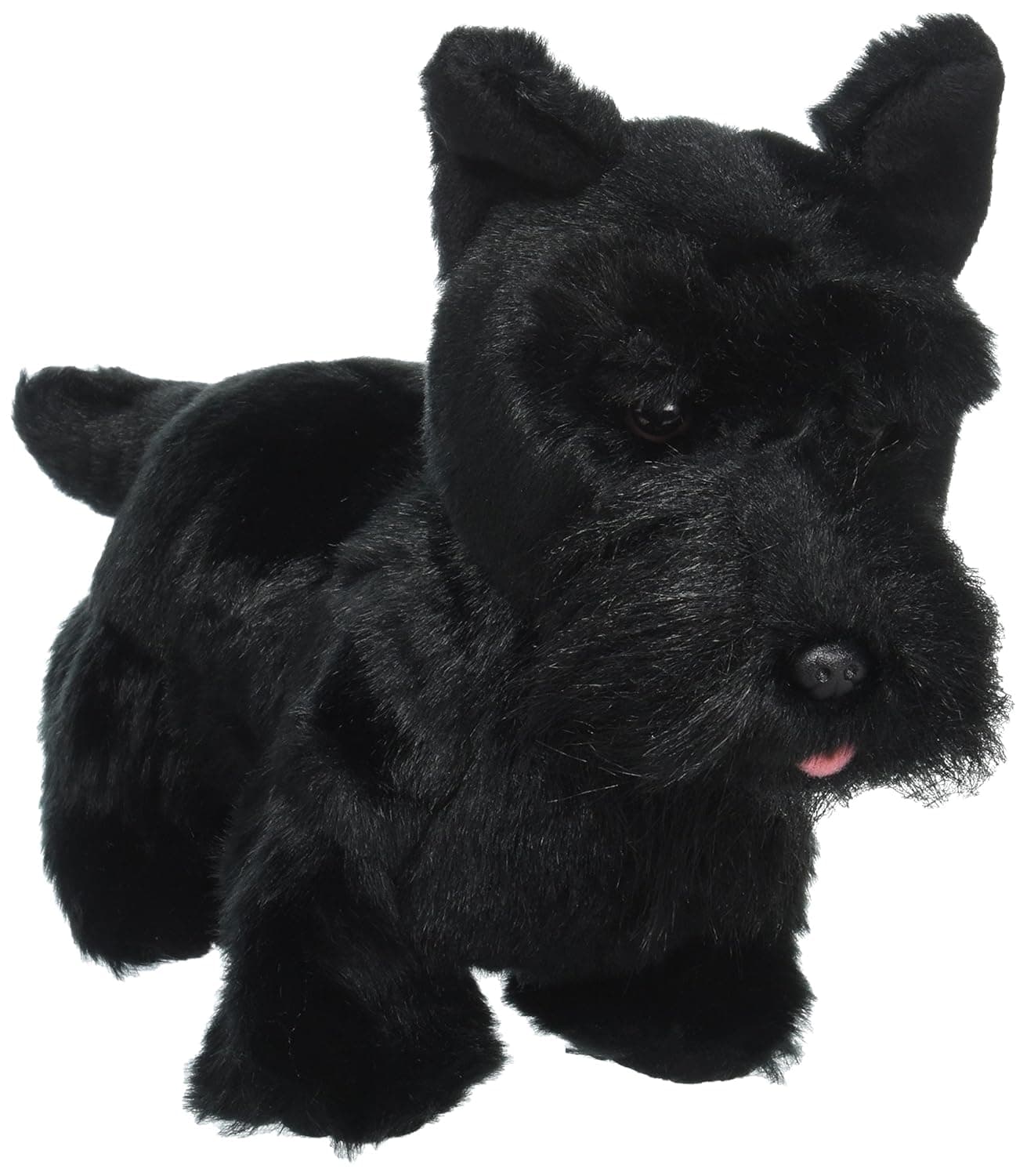 Nat and Jules Standing Small Scottish Terrier Dog Midnight Black Children's Plush Stuffed Animal Toy