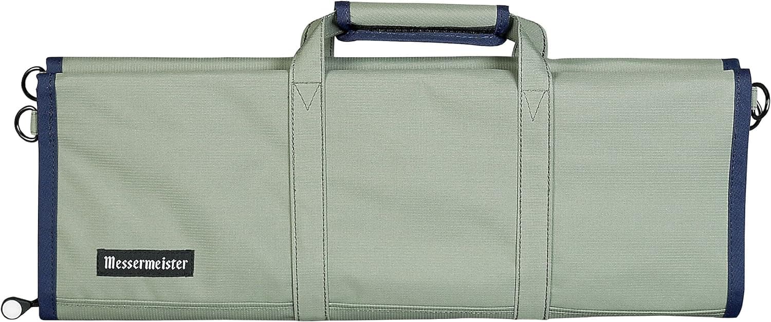 Messermeister 12 Pocket Knife Roll, Sage Green
