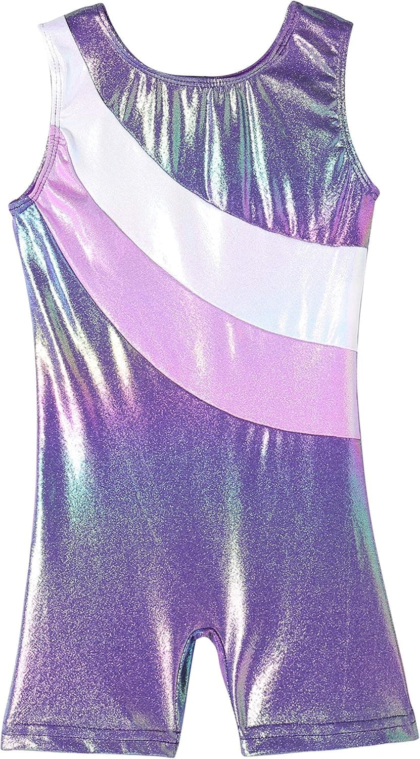 QoozZ Gymnastics Biketard for Girls Gymnastics Galaxy Printed Leotards Unitard