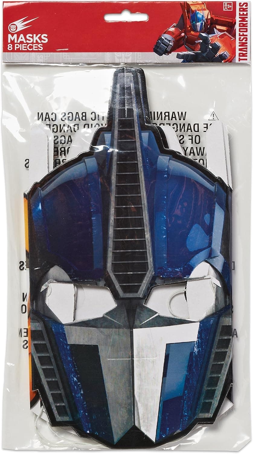 amscan Transformers Paper Masks, Party Favor Yellow/Black, 10 13/16" x 7 5/16"