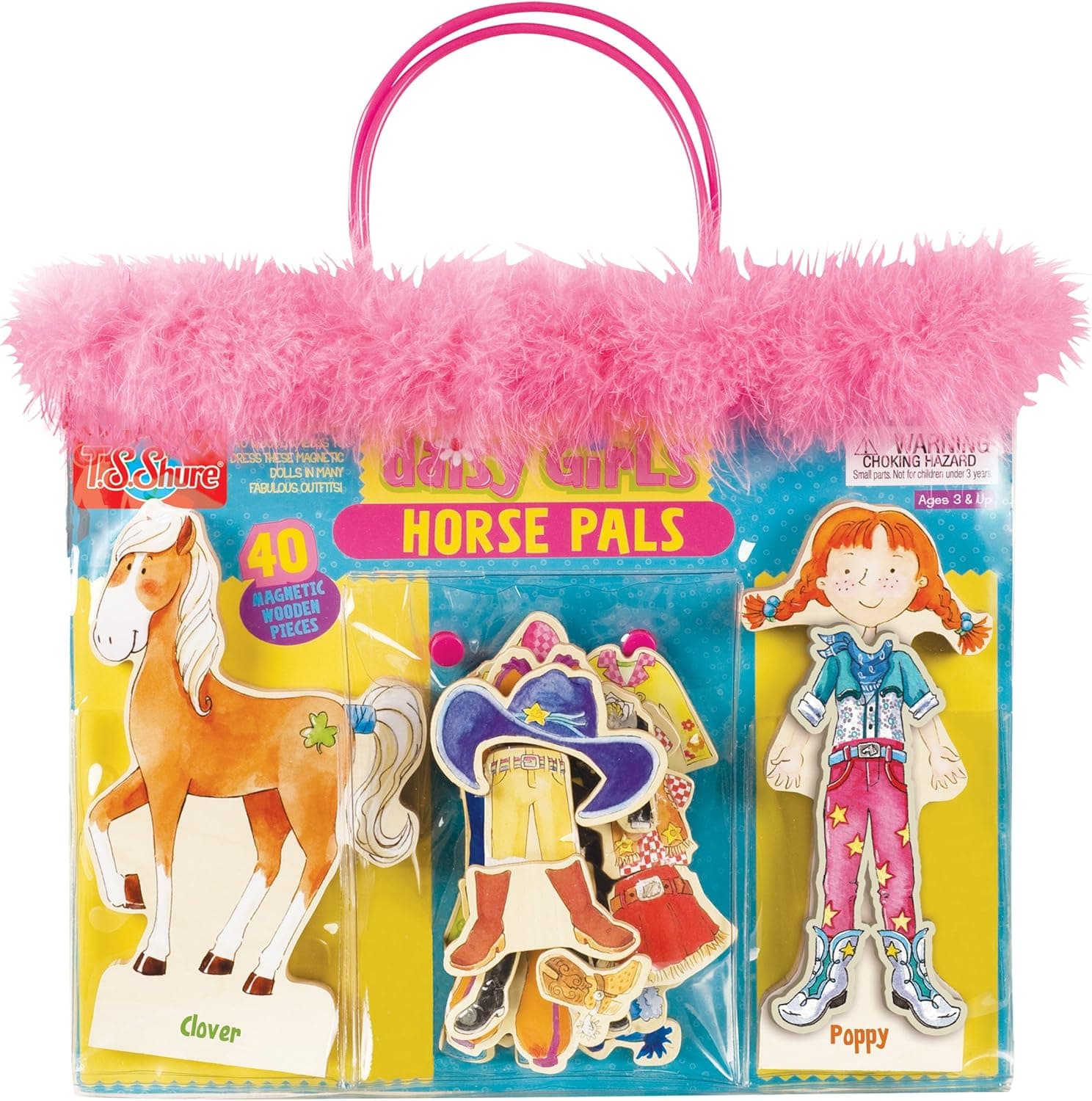 T.S. Shure Daisy Girls Horse Pals Wooden Magnetic Dress-Up Set