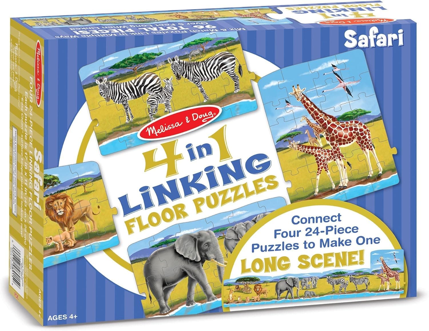 Melissa & Doug Safari Linking Floor Puzzle (96 pc)