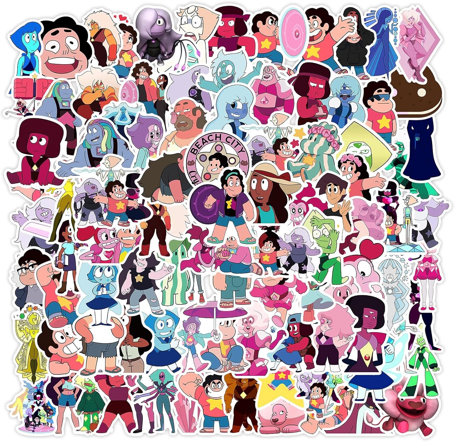 ZHIDAO 100PCS Cartoon Stickers Aesthetic Vinyl Waterproof Stickers for Kids Girls Teens and Adults Decal Decor for Water Bottle Laptop Skateboard Scrapbook Hydroflask Guitar