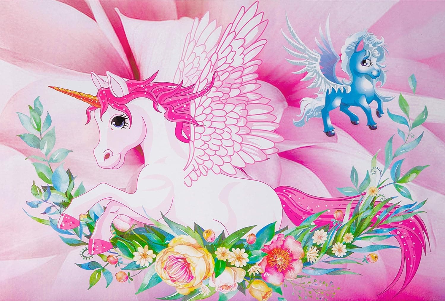1000 Pieces Unicorn Rainbow Fairy Land Jigsaw Puzzles Collection for Adults & Kids - Horse Educational Intellectual Gift Set for Stimulating Imaginations