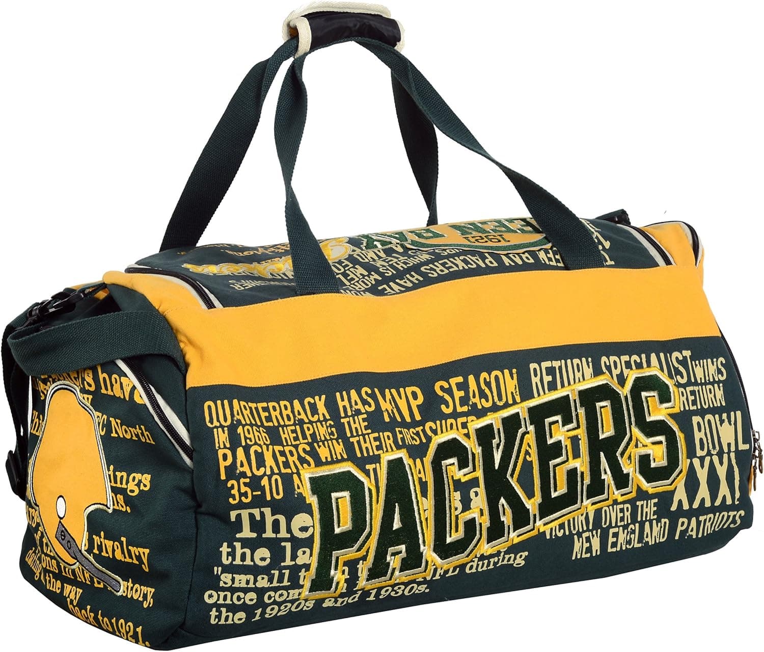 FOCO NFL Green Bay Packers Historic Art Duffle