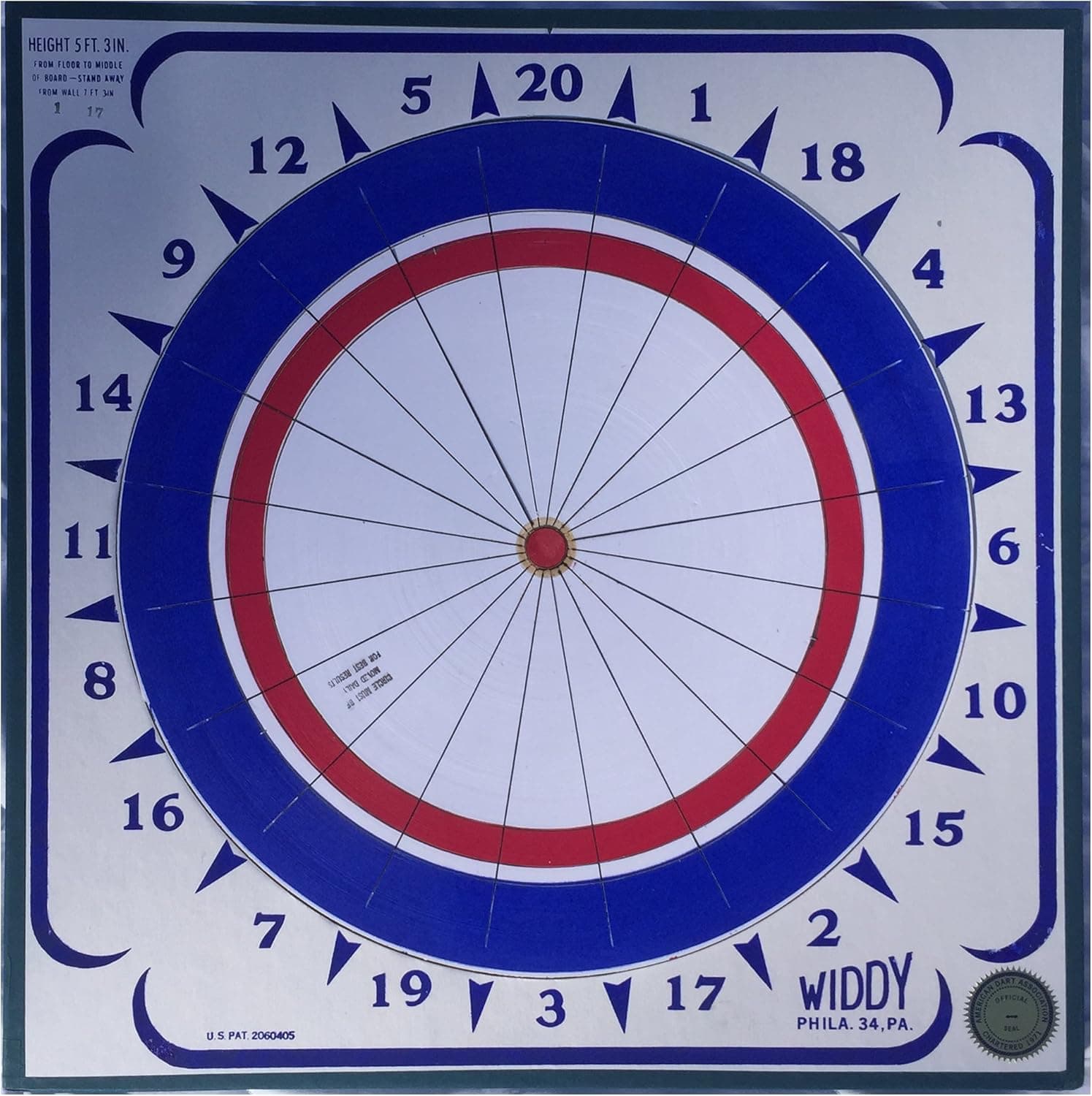 Widdy Paper Dart Board