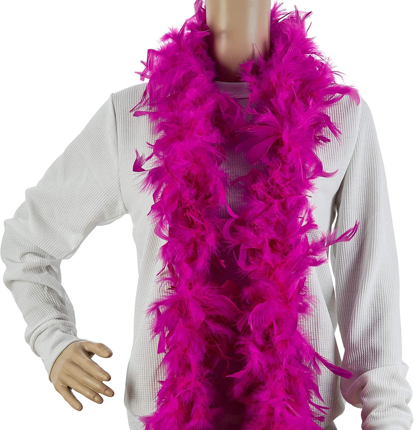 Dazzling Toys Pink Feather Boa - Dress Up Toy or Accessory for Costume Parties, Halloween - One Sizs Fits All, Kids and Adults - 76" Long X 6.5" Wide