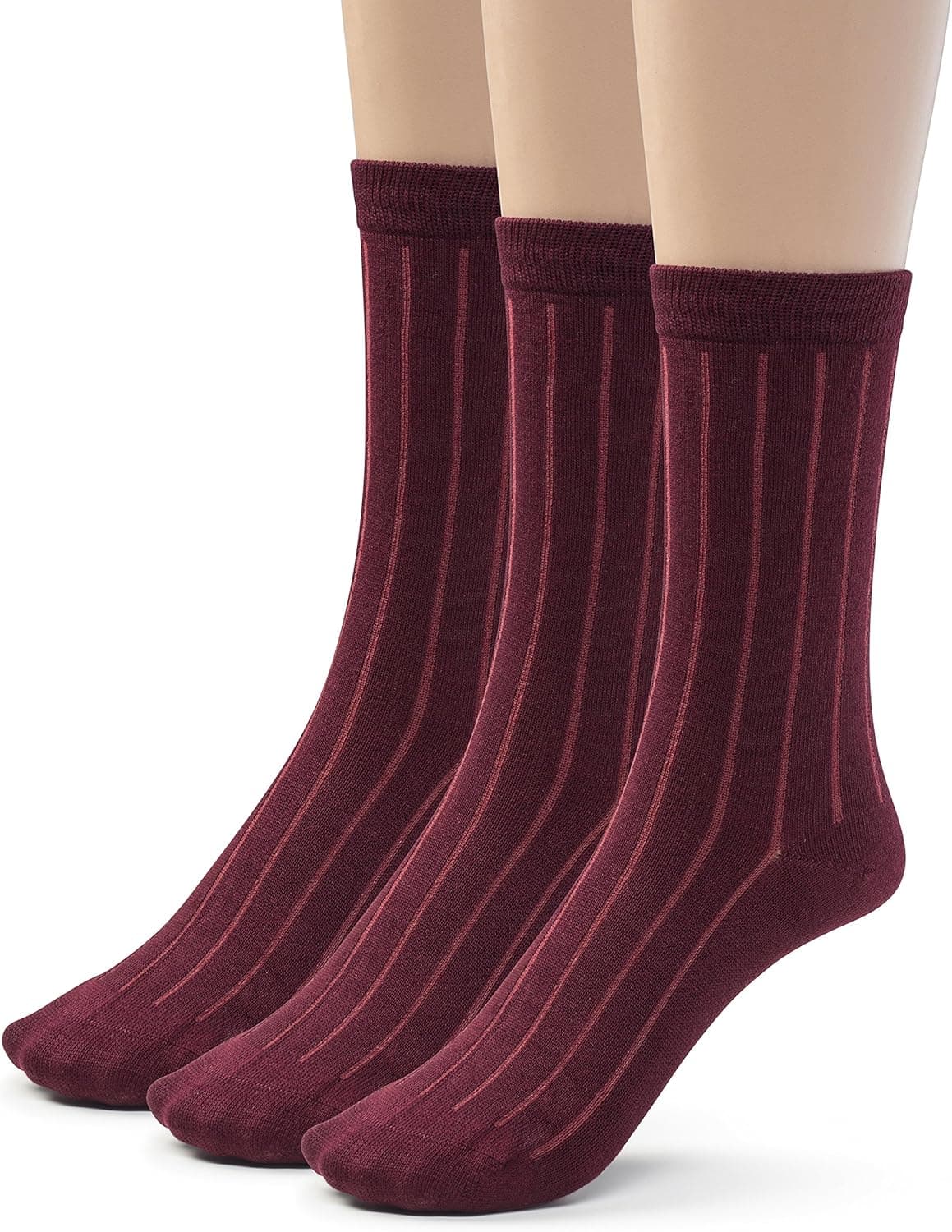 Silky Toes Bamboo Seamless Crew Socks for Boys Girls, 3 or 6 Pk Everyday School Uniform Socks