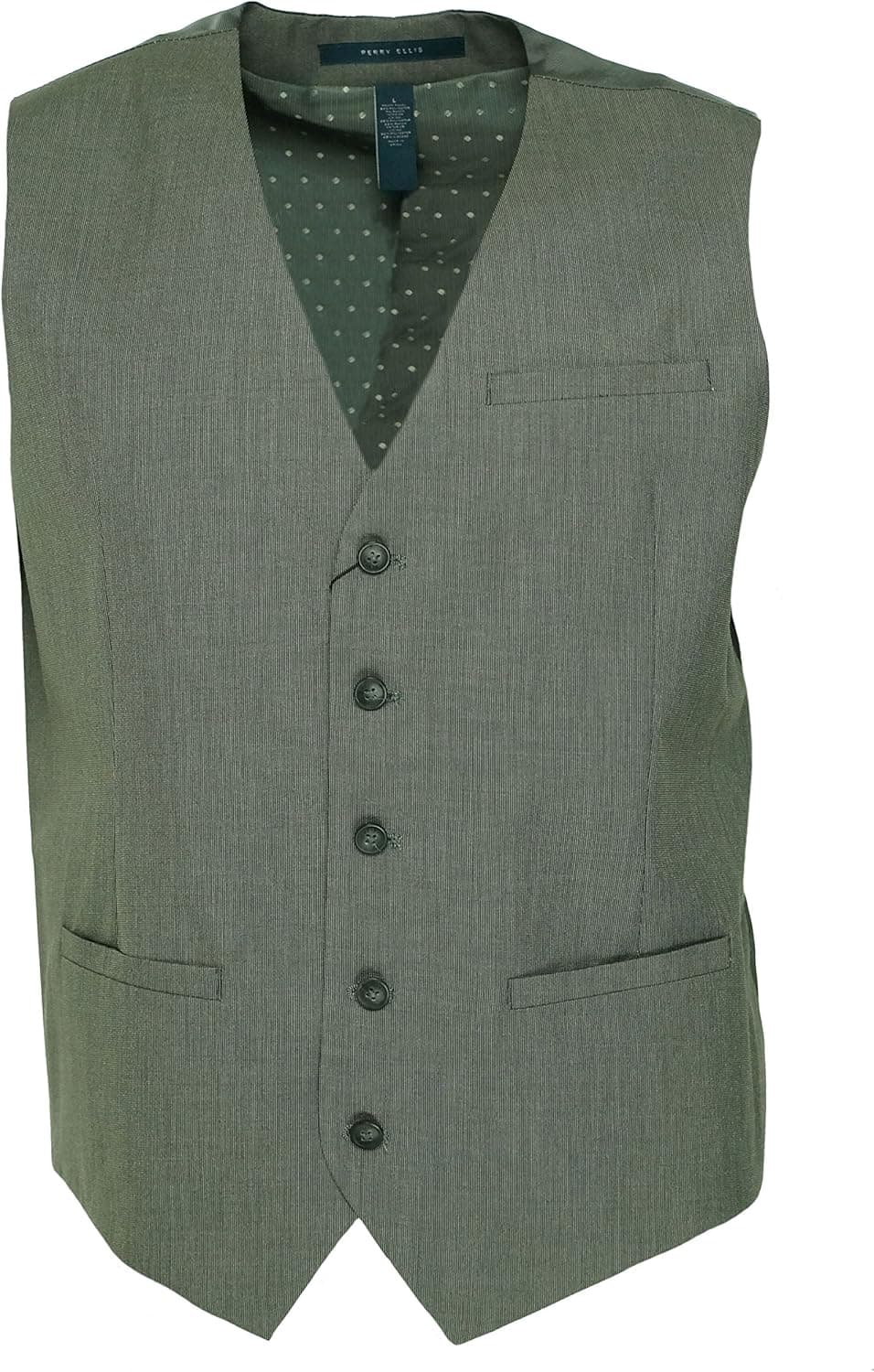 Perry Ellis Men's Slim Fit Textured Solid Suit Vest