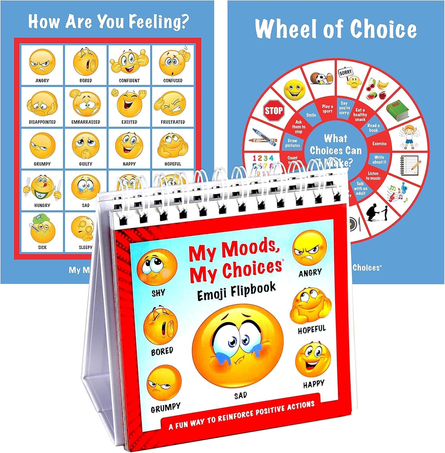 My Moods, My Choices Large Emoji Flipbook and Small Emoji Poster Set