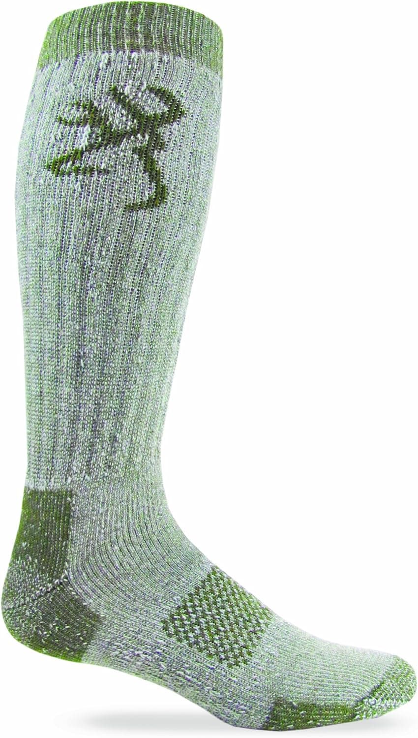 Browning Hosiery Men's Over-The-Calf Heavyweight Wool Blend Socks-Pack of 2