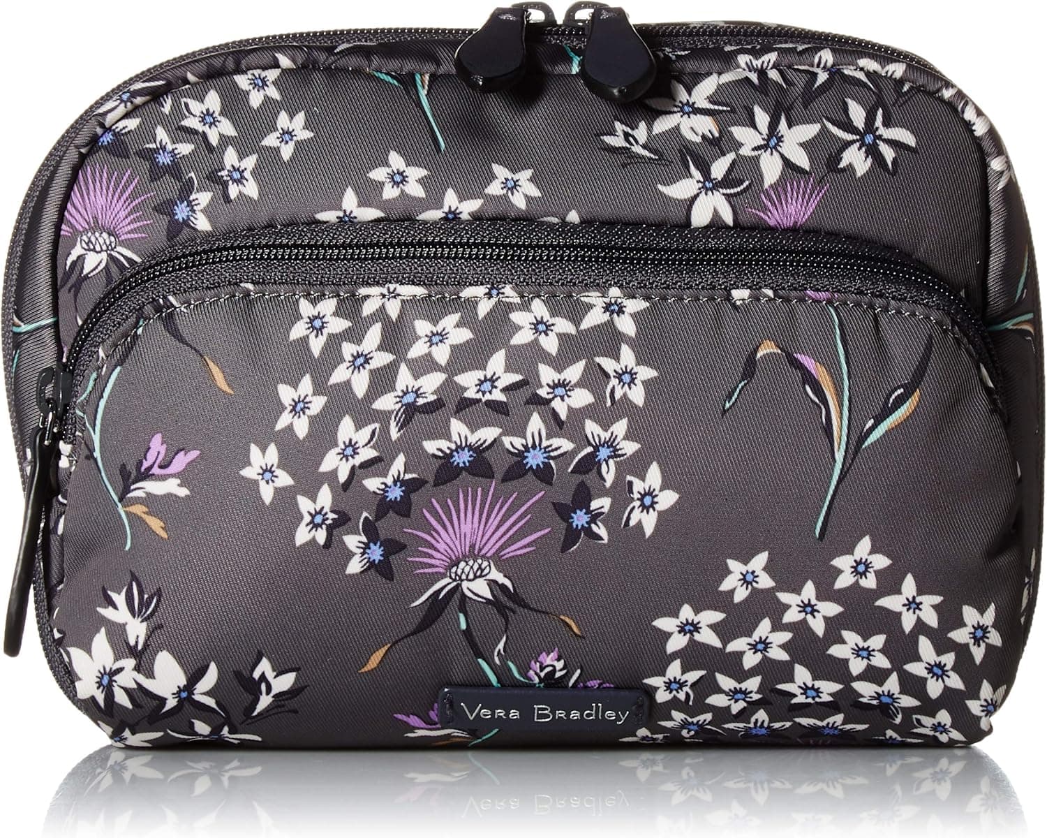 Vera Bradley Women's Organizer Midtown Cosmetic Makeup Bag, Black, One Size