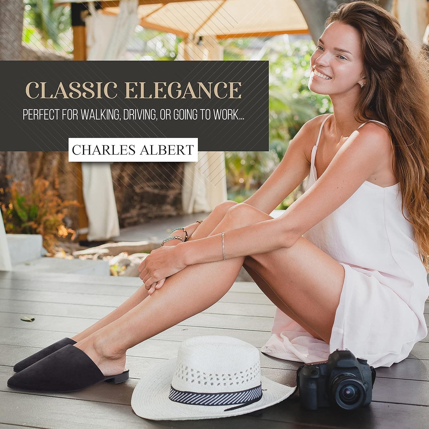 Charles Albert Ultra Comfy Slip On Mules for Women, Fabulous Backless Slides Made with 100% Vegan Material