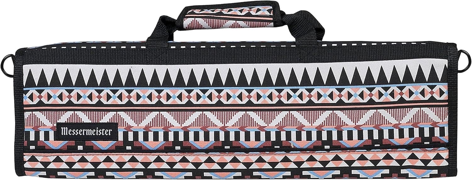 Messermeister 8 Pocket Padded Knife Roll - Aztec