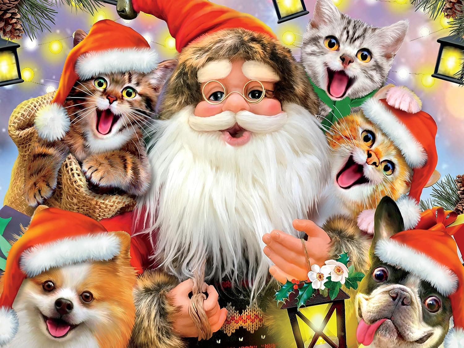 Ceaco - Selfies - Holiday Santa Selfie - 550 Piece Jigsaw Puzzle