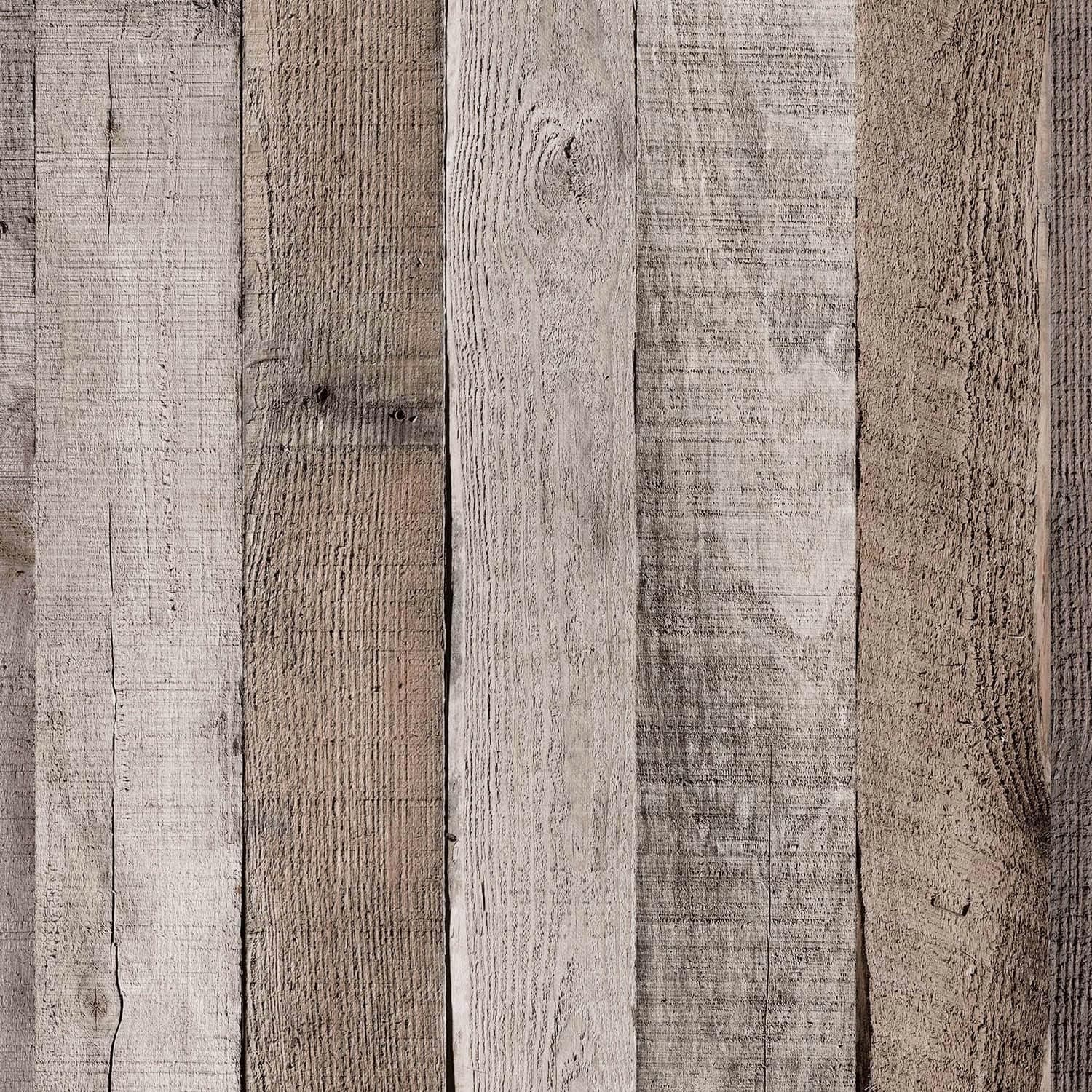Binifu Wood Wallpaper Peel and Stick Faux Barnwood Contact Paper Thicken Wood Planks Self Adhesive Waterproof Removable Rustic Distressed Vinyl Roll Temporary Shiplap Wall Paper 17.7 X 78.7in