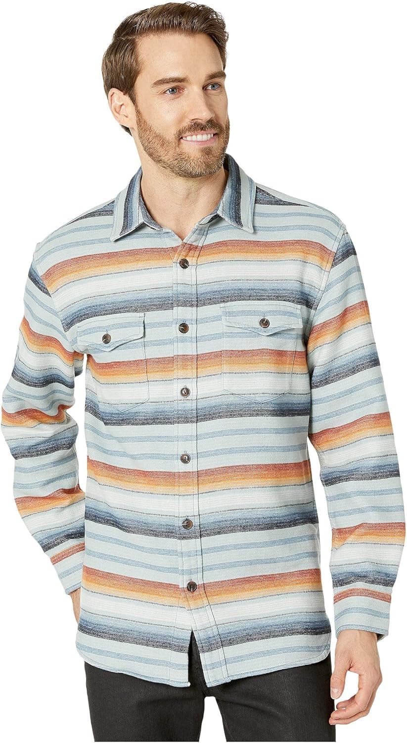Pendleton Men's Long Sleeve Button Front Serape Beach Shirt