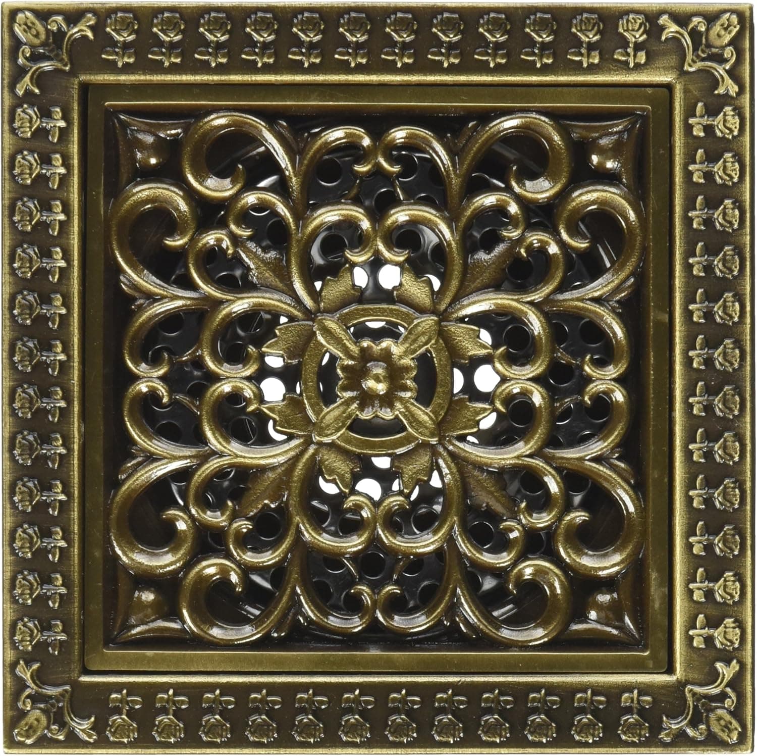 Novelty Design Bathroom Accessory Antique Inspired Solid Brass Finish Solid Brass Floor Drain Lavatory Home Decor Bath Shower Improvement