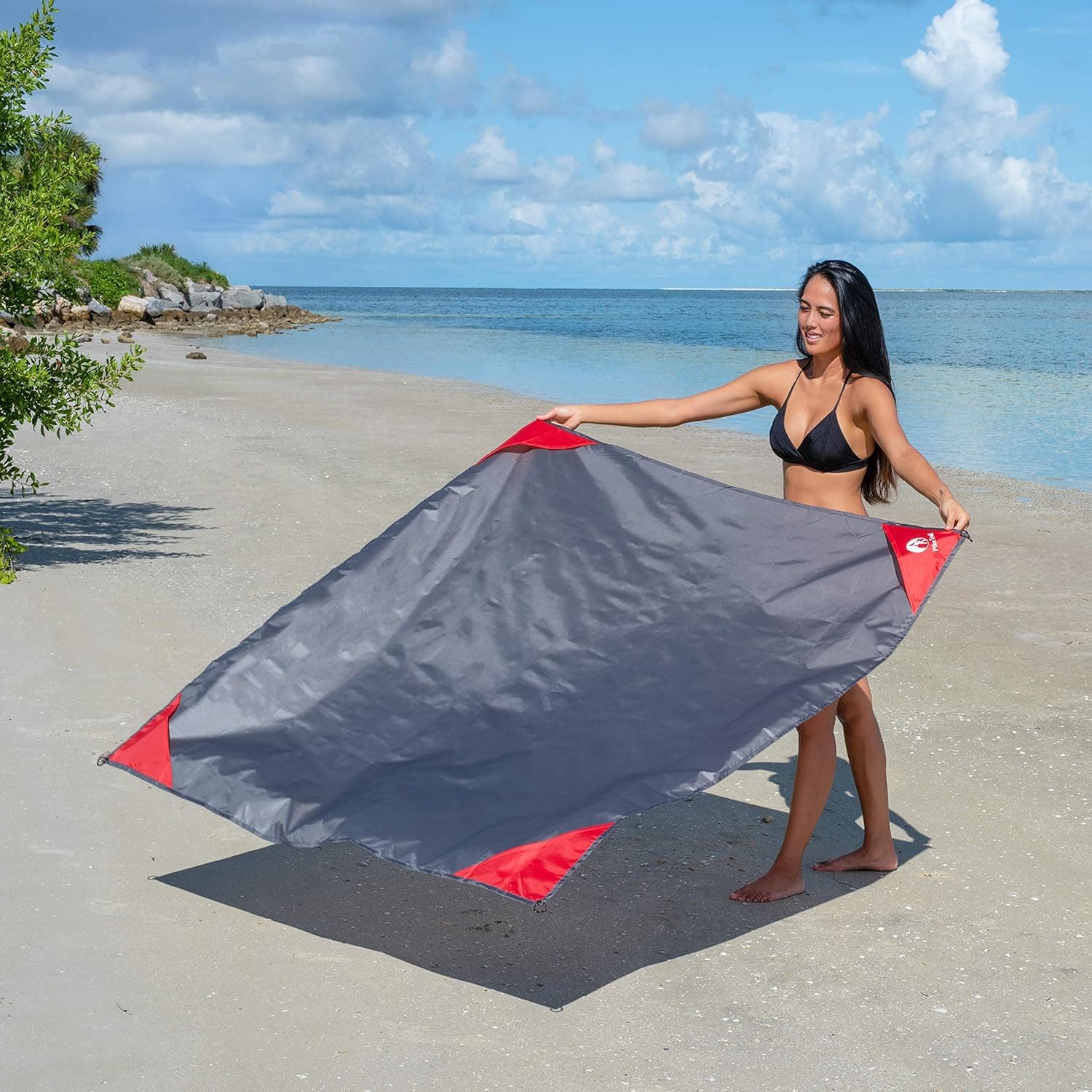 Pike Trail Pocket Beach Blanket (60” X 56”) – Lightweight Sand Proof Picnic Blanket, Compact Outdoor Blanket, Waterproof Pocket Blanket for Hiking, Camping, Picnics, Travel and Beach Trips